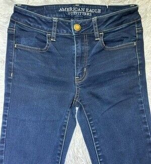 American Eagle Outfitters Women's Skinny super  Stretch Jeans Dark Wash Sz 4R